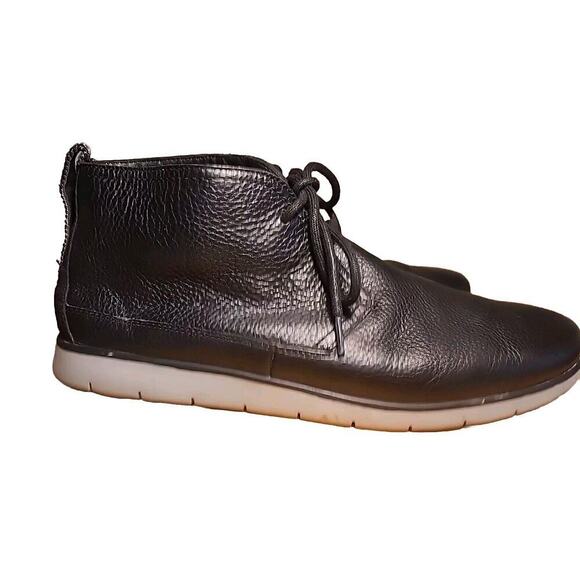 UGG FREAMON WATERPROOF LEATHER Black ULTRA LIGHT CHUKKA Boot MENS US SIZE 14 - Picture 2 of 7